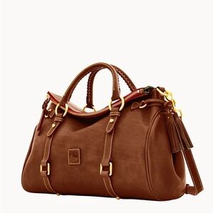 Original Dooney & Bourke Florentine Satchel Chestnut Vacchetta Leather NWT